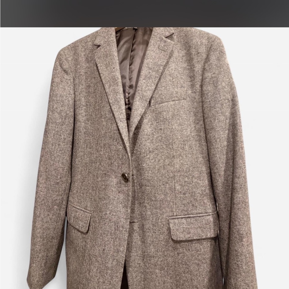 Banana Republic Men's Taupe Tweed Herringbone Sport Coat